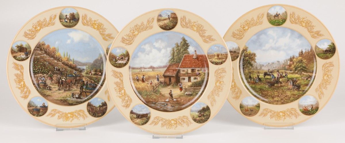 Christian Lückel - Seltmann Weiden - Plates (3) - Porcelain. Null