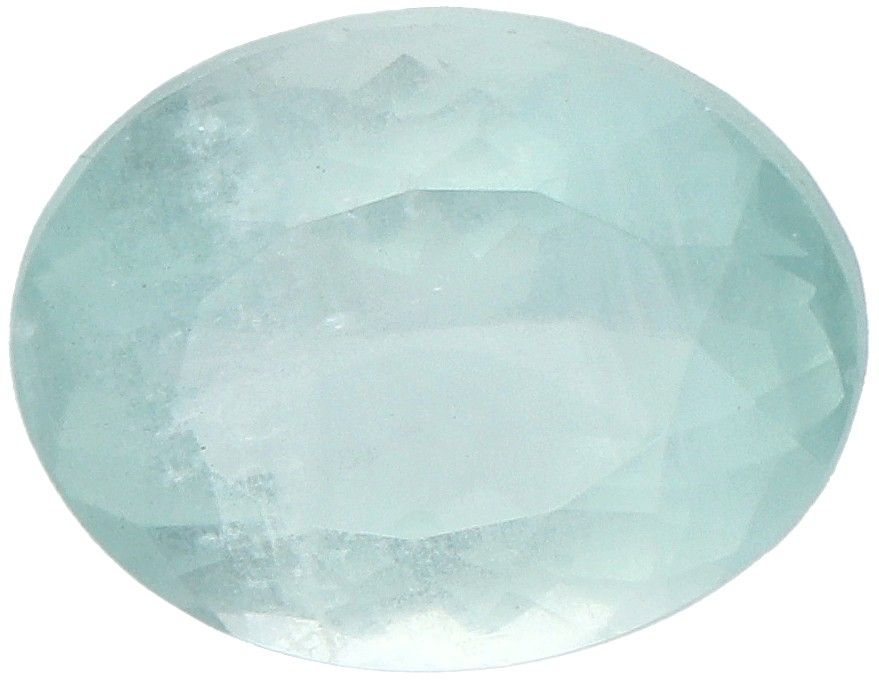 IDT Certified Natural Aquamarine Gemstone 3.82 ct. Schliff: Oval gemischt, Farbe&hellip;