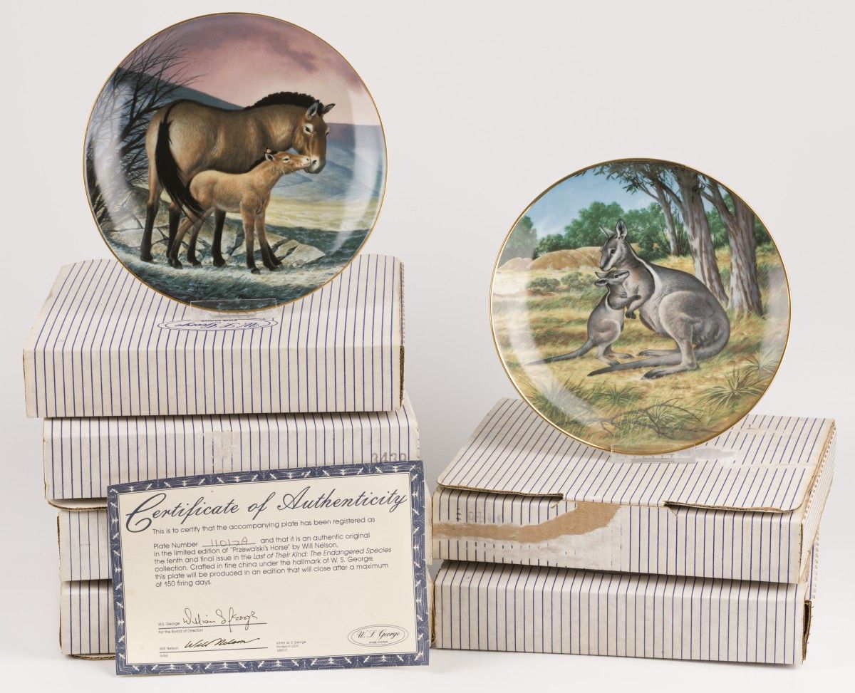 W.S.George fine China Bradex - 6 plates Last of Their Kind: The Endangered Speci&hellip;