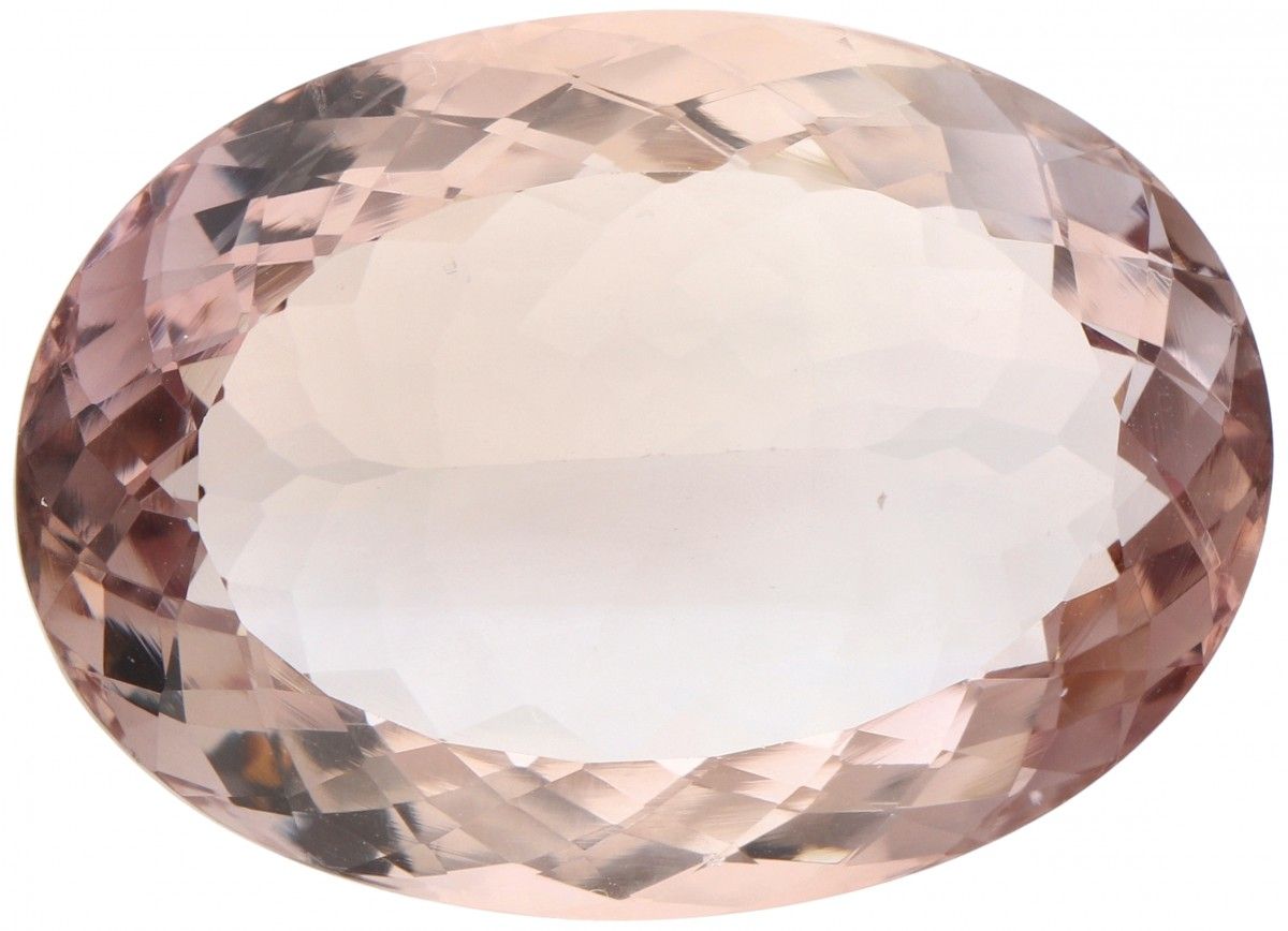 ITLGR Certified Natural Amethyst Gemstone 42.75 ct. 切工:椭圆形混合，颜色：黄/紫，重量：42.75克拉。(&hellip;
