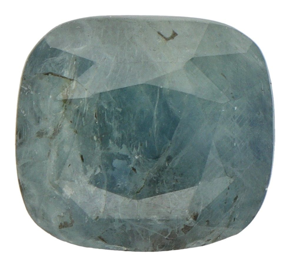 GJSPC Certified Natural Blue Sapphire Gemstone 8.14 ct. 切割。枕形混合，颜色：深蓝色，重量：8.14克拉&hellip;