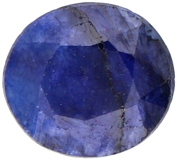 GJSPC Certified Natural Sapphire Gemstone 7.79 ct. Cut: Oval Mixed, Color: Dark &hellip;