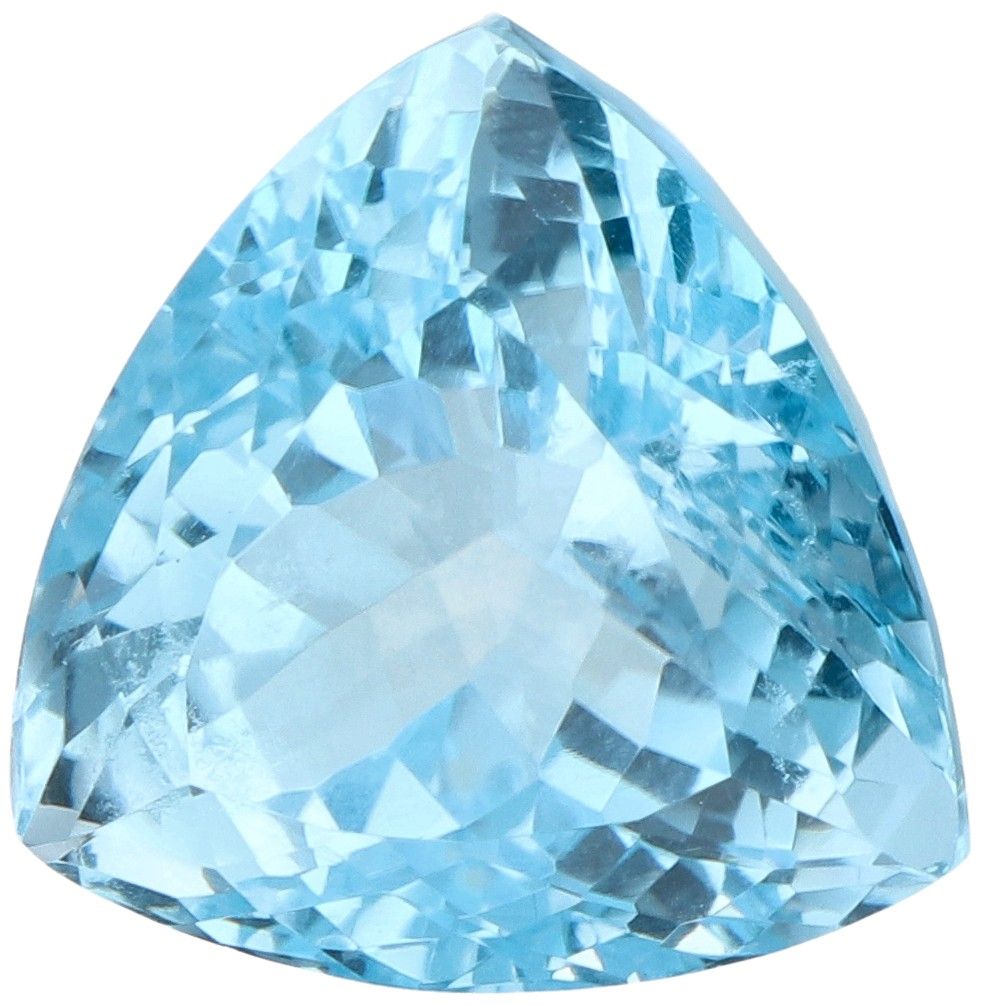 IDT Certified Natural Blue Topaz Gemstone 15.86 ct. Schliff: Dreieck gemischt, F&hellip;