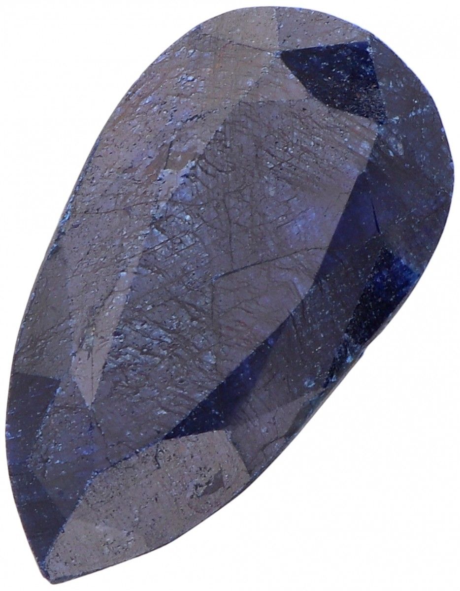 IDT Certified Natural Sapphire Gemstone 27.75 ct. Cut: Pear Mixed, Color: Blue, &hellip;