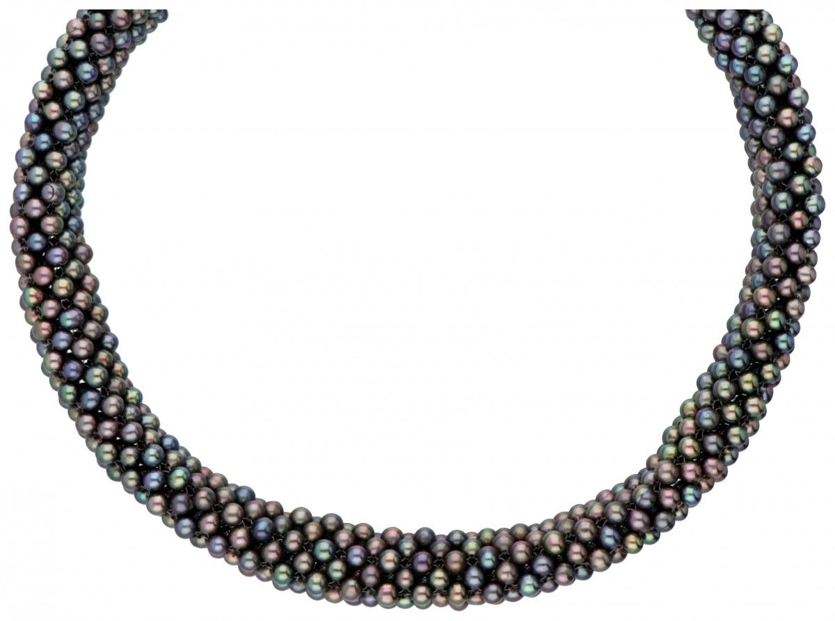 Cultivated Tahiti pearl necklace with a magnetic 925/1000 silver closure. Poinço&hellip;