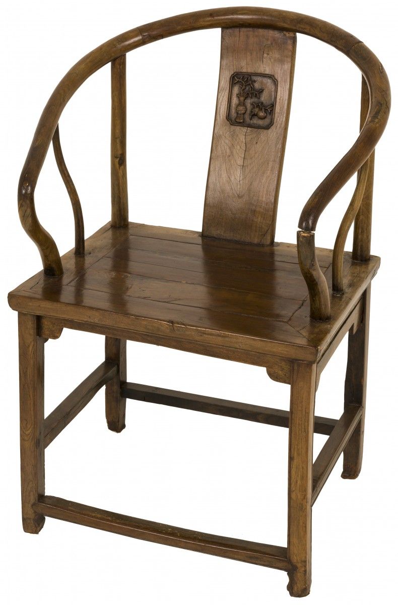 A 'huanghuali' wood horseshoe chair, Republic of China, mid. 20th century. 
With&hellip;