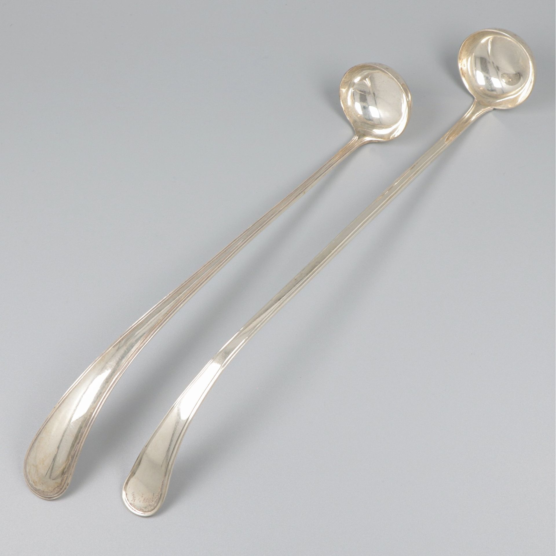 2-piece lot bowl spoons silver. 都是 "Rondfilet "或圆形锉刀。荷兰，Zeist / Voorschoten, Ger&hellip;
