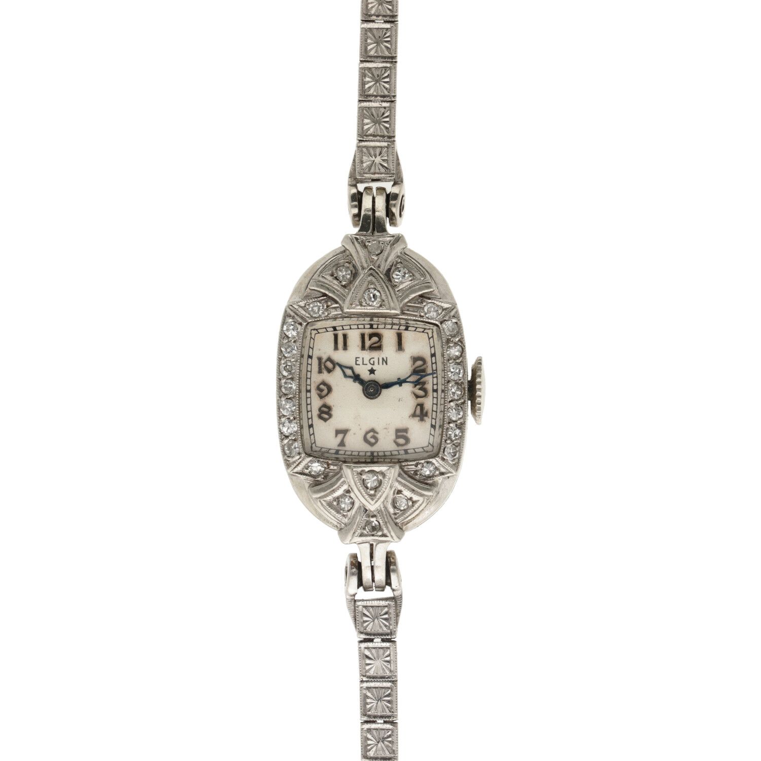 Elgin vintage -Ladies watch 14kt Boîtier : or blanc (14 kt.) - bracelet : or bla&hellip;