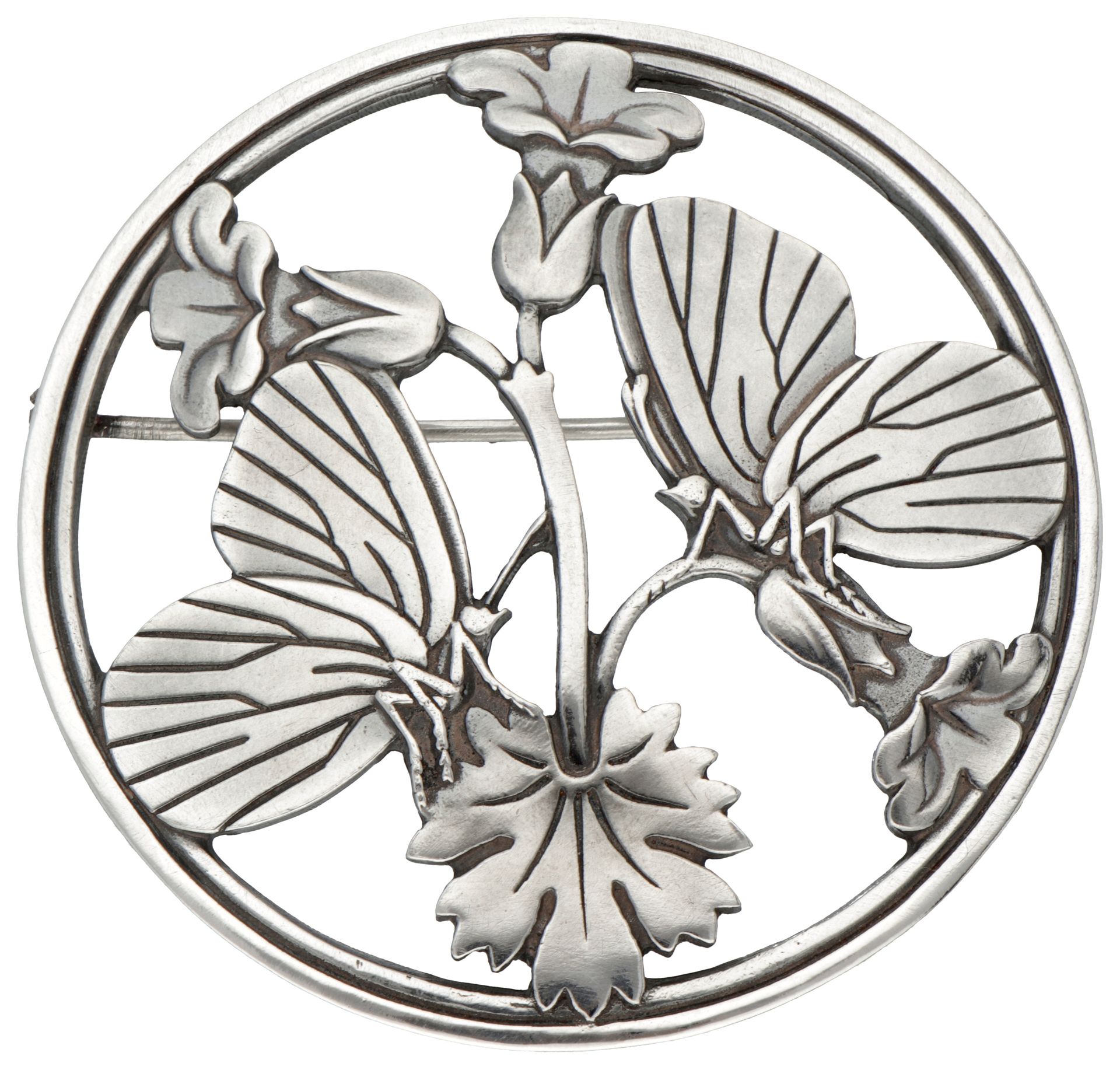 Sterling silver vintage no.283 'Butterflies' brooch by Arno Malinowski for Georg&hellip;