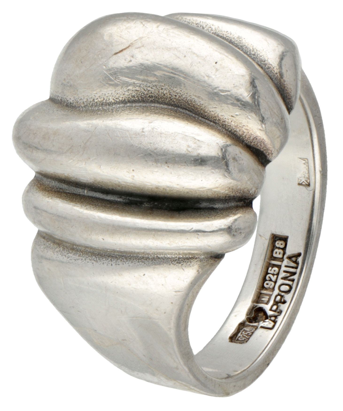 Sterling silver Lapponia design ring. Sellos: 925, marca nacional de Finlandia, &hellip;