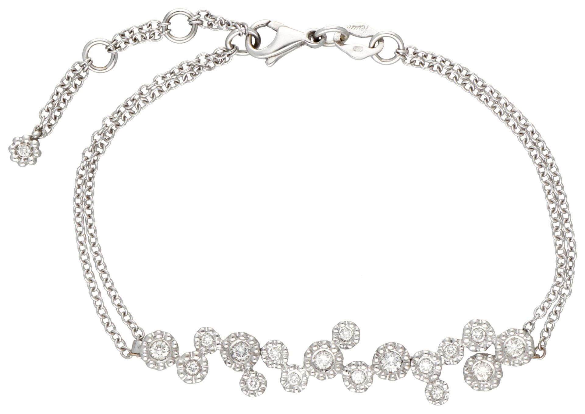 18K. White gold Italian design bracelet set with approx. 0.54 ct. Diamond. March&hellip;