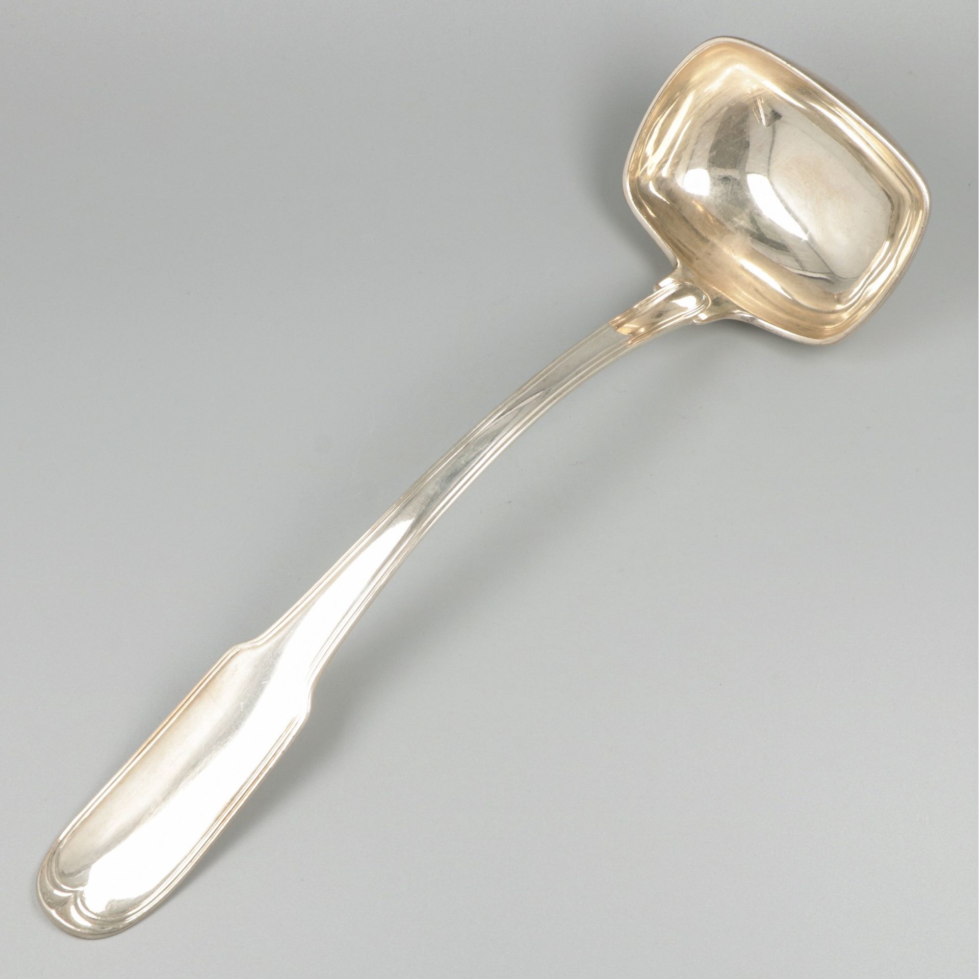 Soup ladle silver. Large model with rectangular bowl, "Hartfilet" or Heart Filet&hellip;