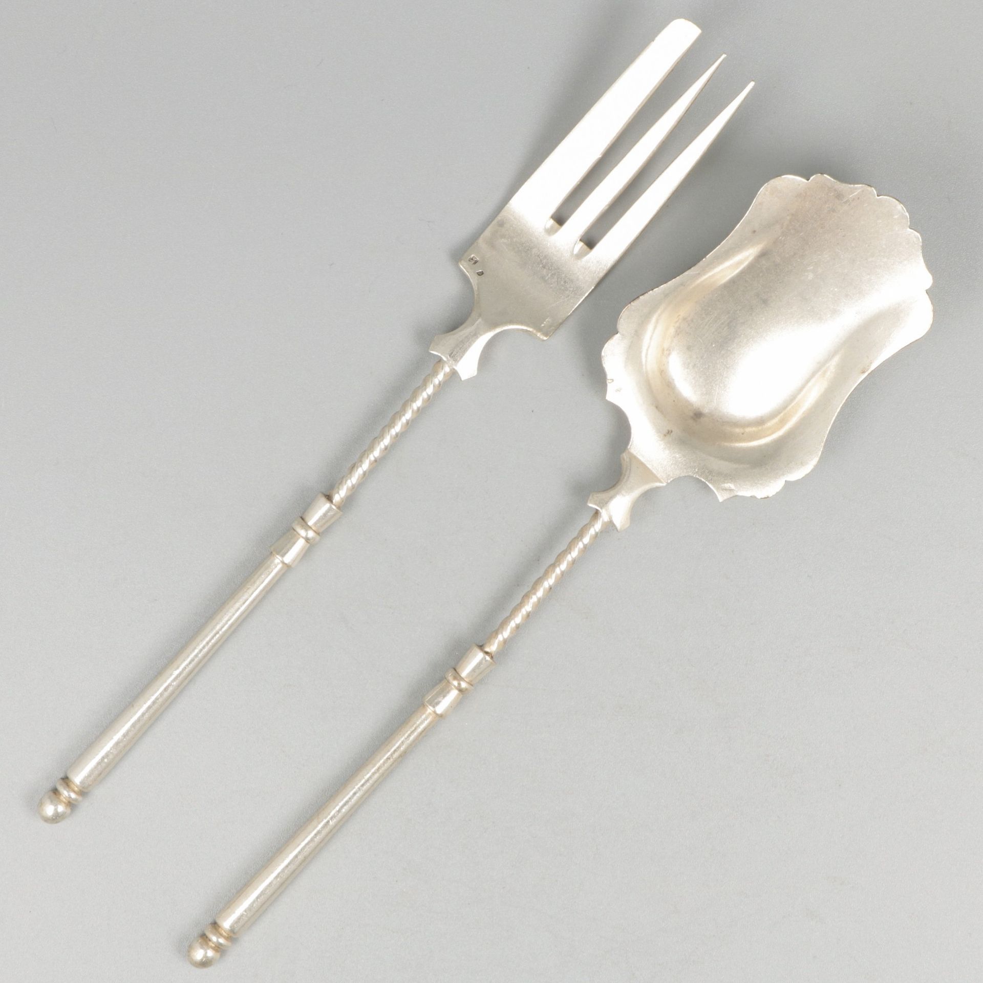 Ginger set silver. Twisted stem model. 19th / early 20th century, hallmarks: 800&hellip;