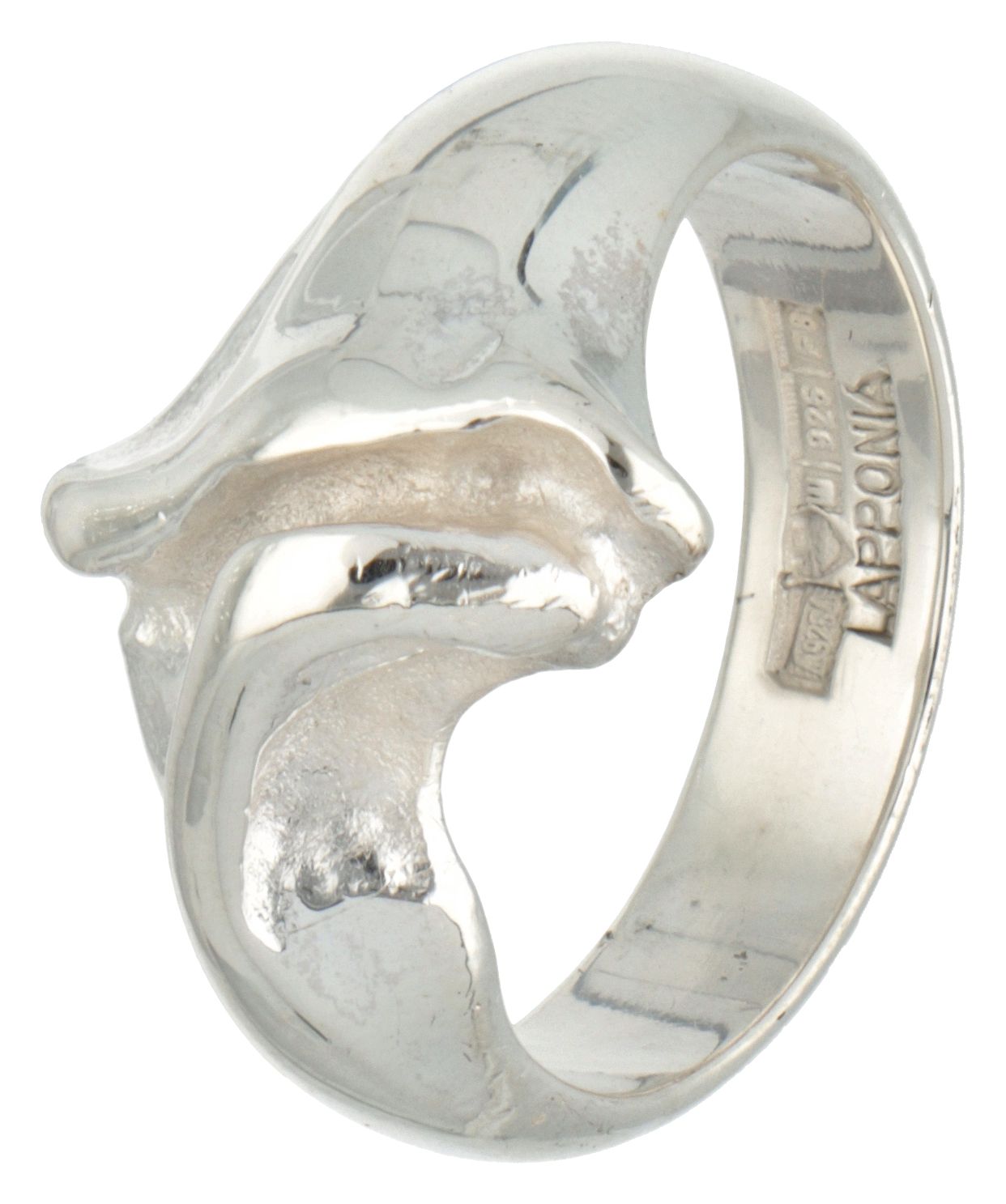 Sterling silver Lapponia design ring. Sellos: escamas 925, corona (para Finlandi&hellip;