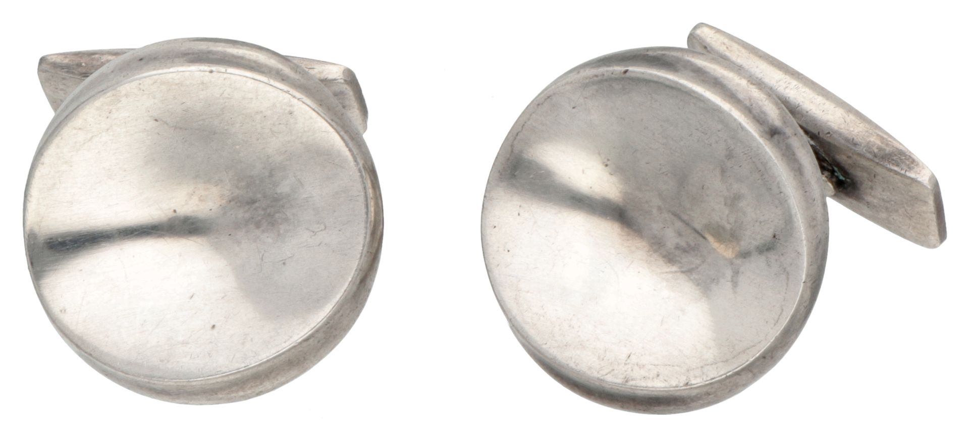 Sterling silver no.74B modernist cufflinks by Nanna Ditzel for Georg Jensen. Pun&hellip;