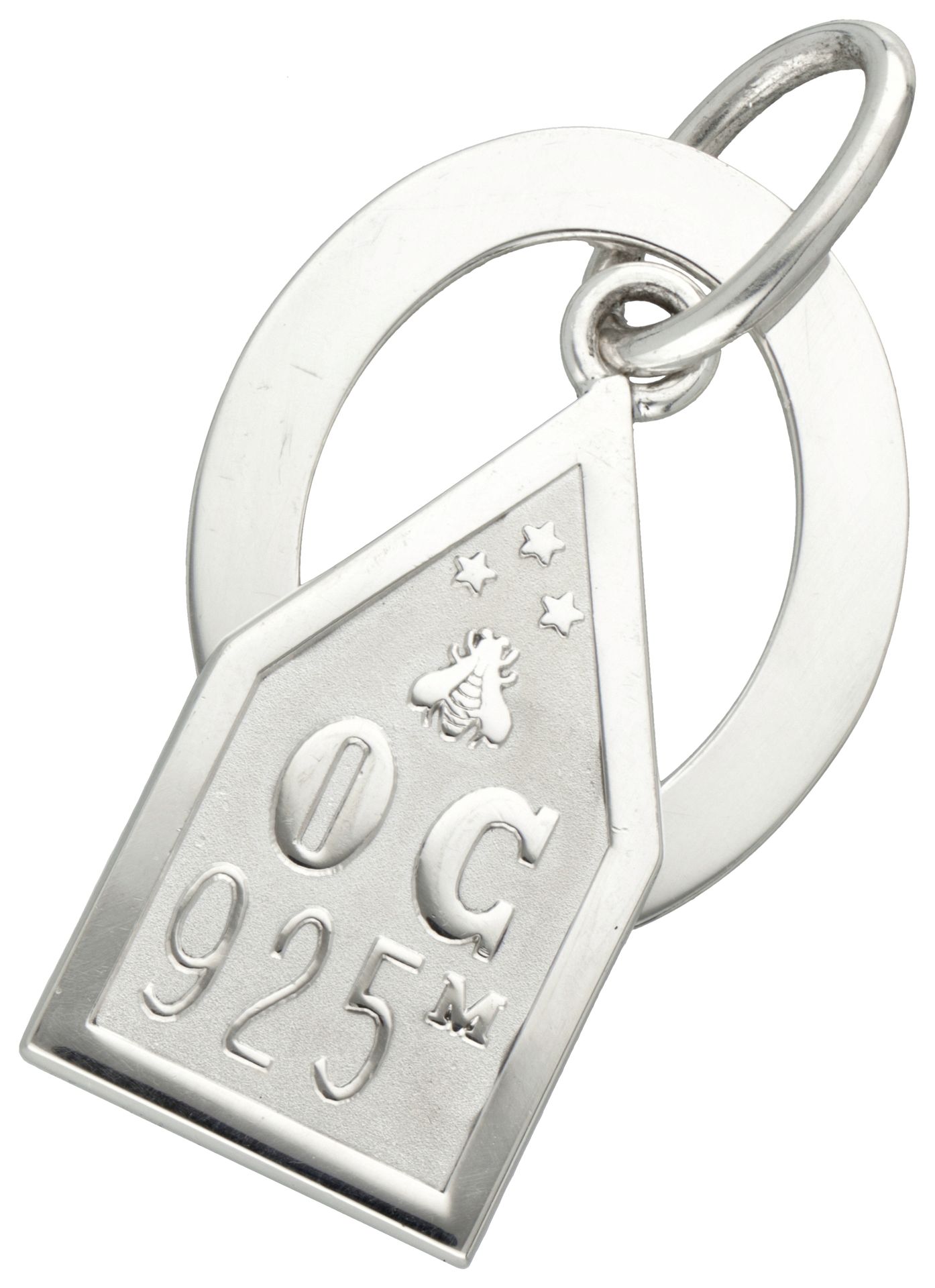Sterling silver Christofle pendant with silver mark 'OC'. 印章。Christofle，纯金，925，银&hellip;
