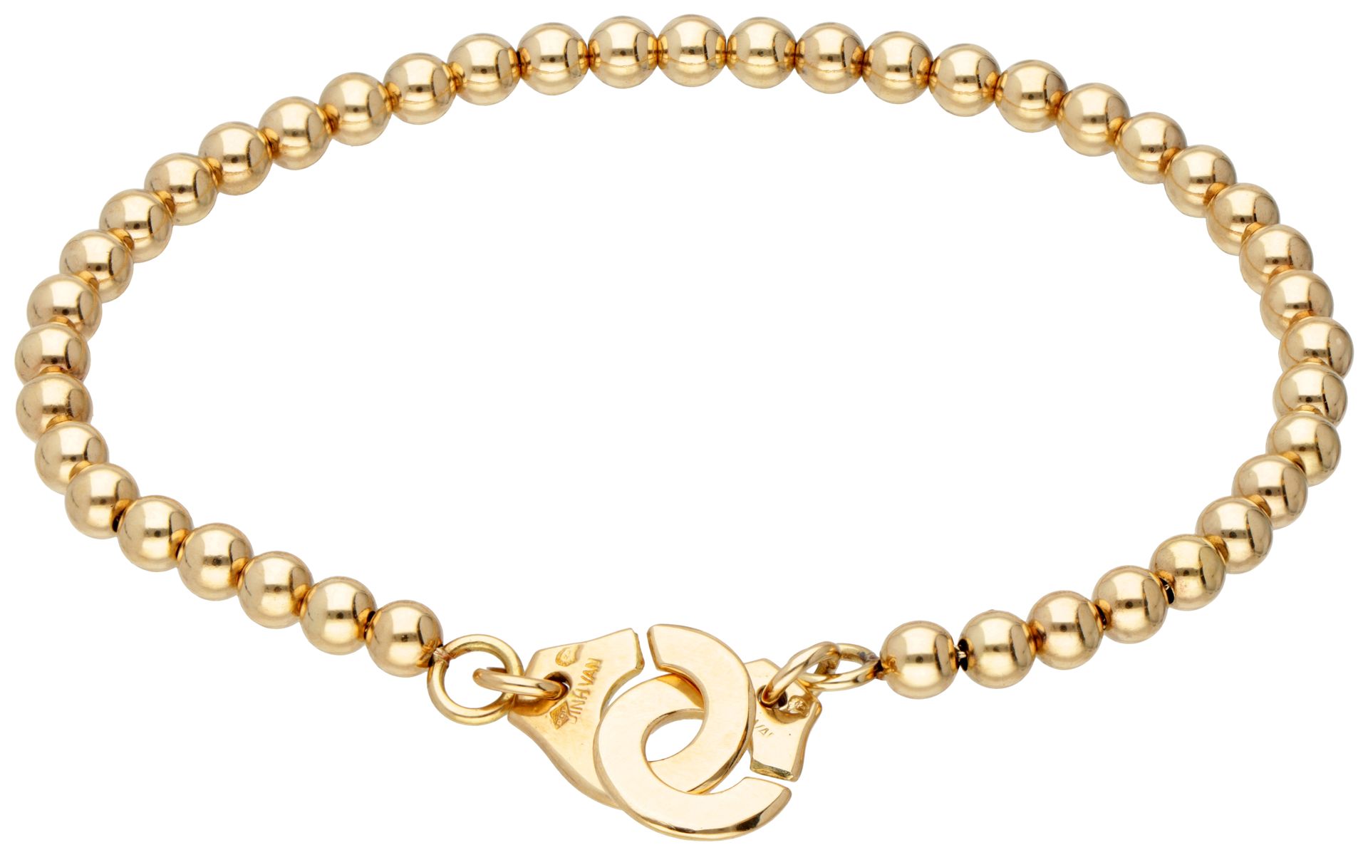 18K. Yellow gold Menottes dinh van bracelet. Punzierungen: Dinh Van, Adlerkopf, &hellip;