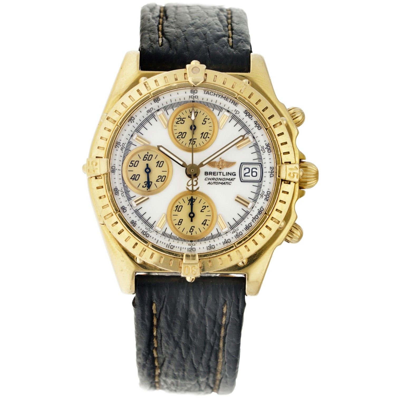 Breitling Chronomat K15030.1 - Men's watch - 1997. 表壳: 黄金（18K） - 表带: 皮革 - 自动机 - &hellip;