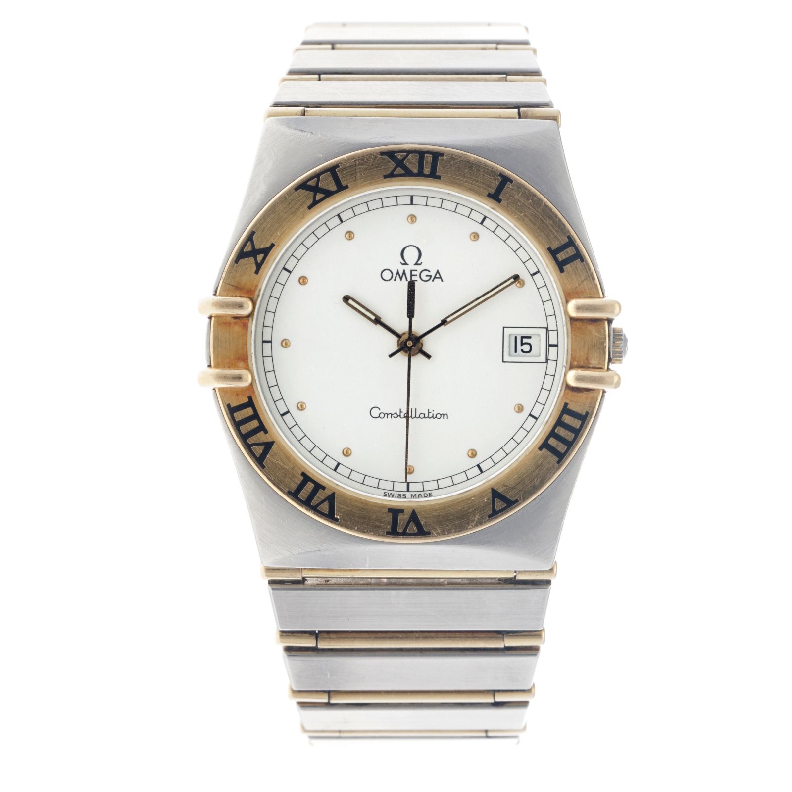 Omega Constellation 396 1070 - Men's watch - approx. 1991. Case: gold/steel (18 &hellip;