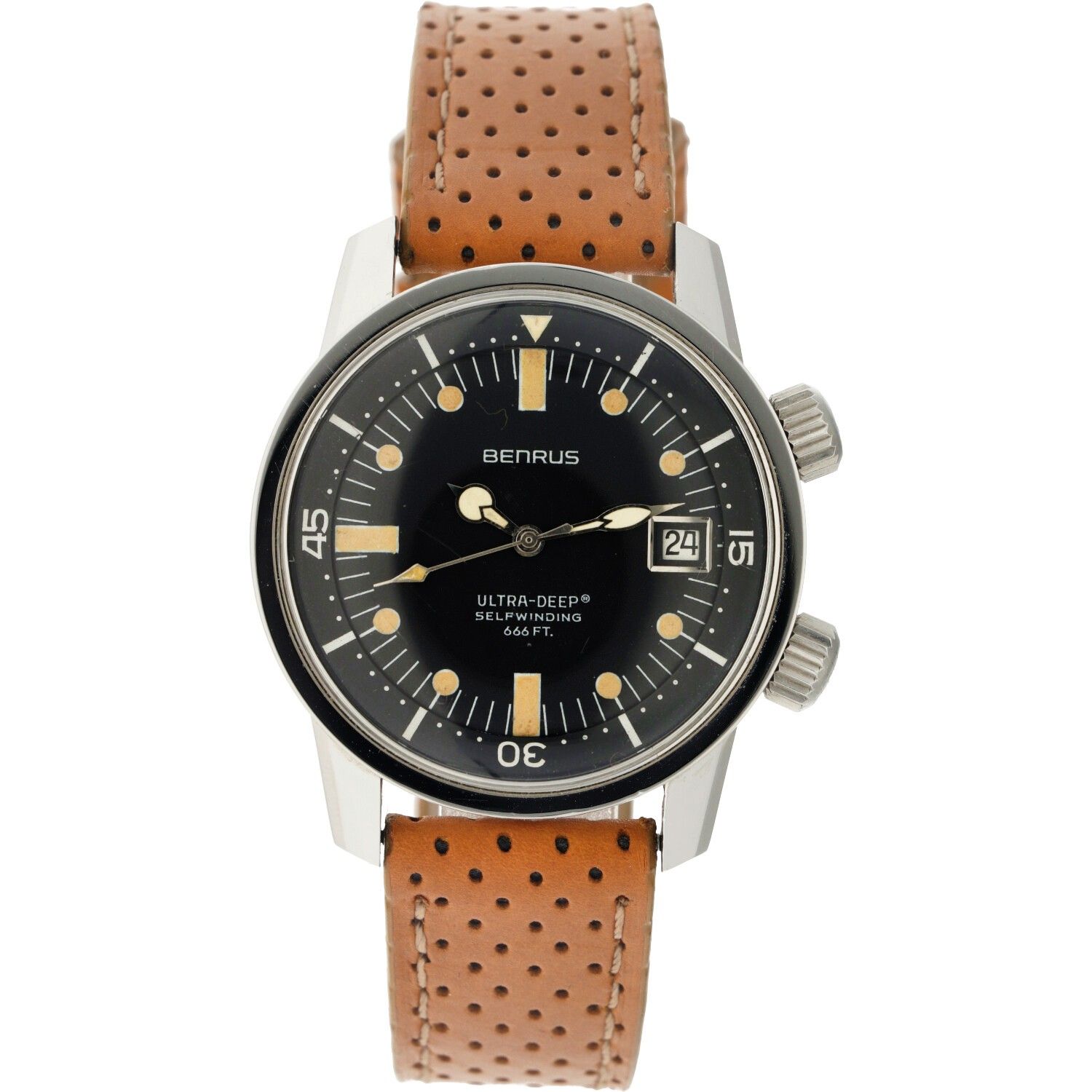 Benrus Ultra-Deep 666 FT. 6089 - Men's watch - approx. 1960. Case: steel - strap&hellip;