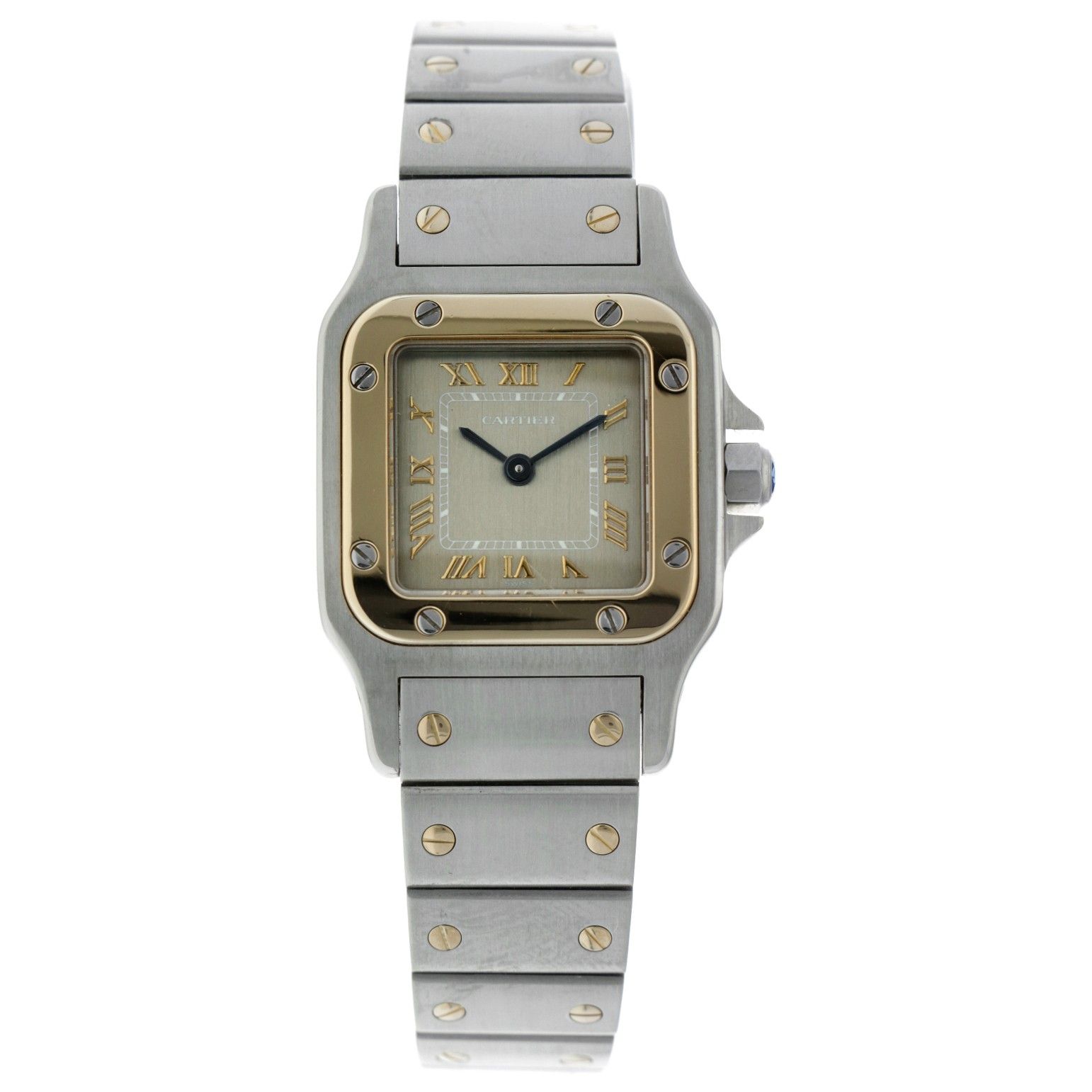 Cartier Santos Galbée 1567 - Ladies watch - approx. 2000. Case: gold/steel (18 k&hellip;