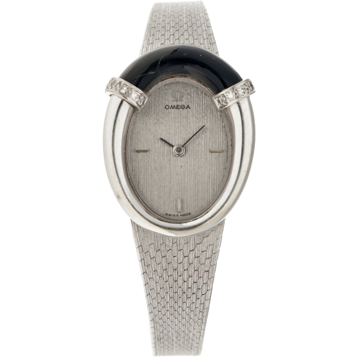 Omega - Women's wrist watch - approx. 1972. Boîtier : or blanc (18 carats) - bra&hellip;