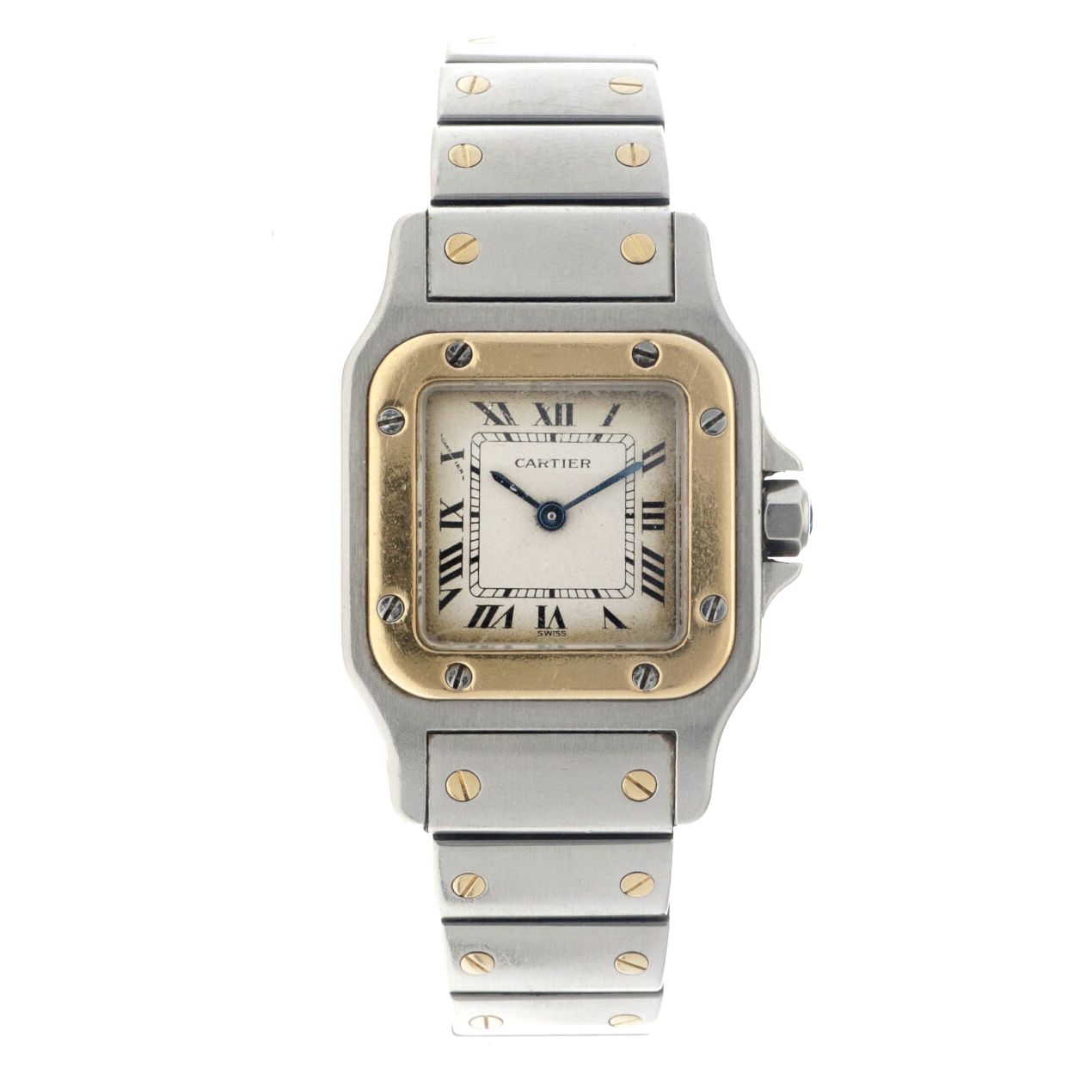 Cartier Santos Galbee 166930 - Ladies watch Case: gold/steel (18 kt.) - bracelet&hellip;