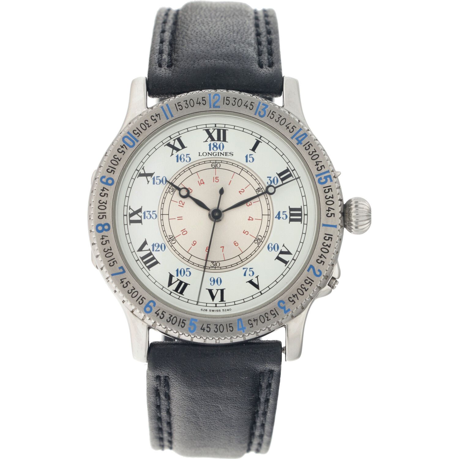 Longines Lindbergh Hour Angle 628.5240 - Men's watch 表壳: 钢 - 表带: 皮革 - 自动上链 - 状态:&hellip;