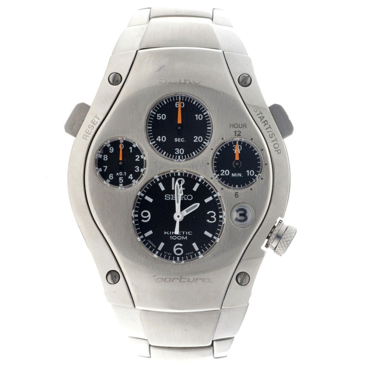 Seiko Sportura Kinetic 9T82-0A50 - Men's watch 表壳: 钢 - 表带: 钢 - 动力装置 - 包装盒, 文件 - &hellip;