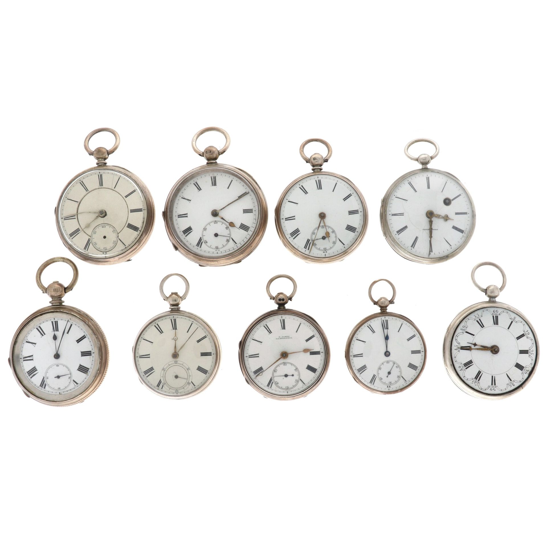 Lot silver pocket watches - Verge Fusee - Heren zakhorloges. Boîtier : argent, d&hellip;