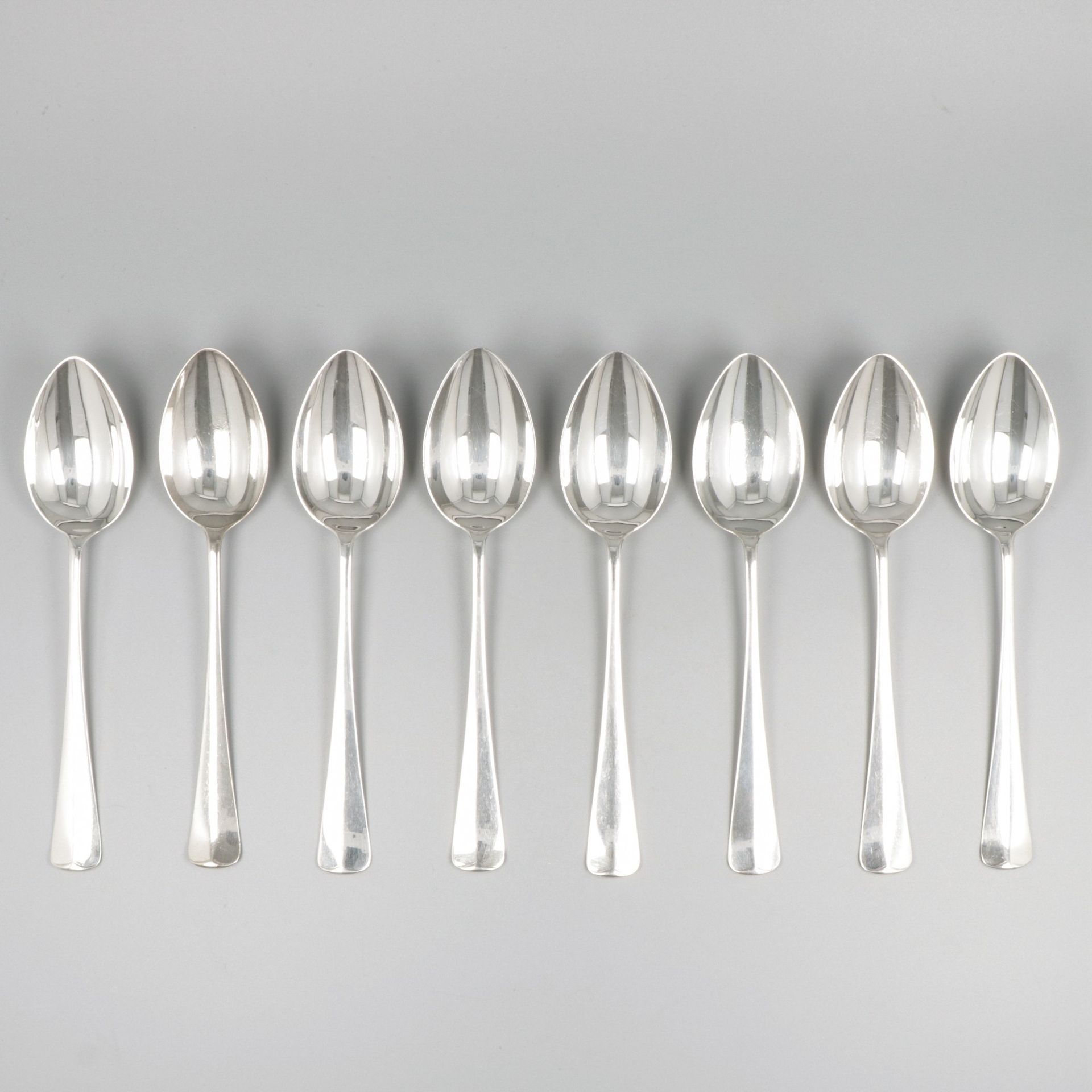 8-piece set breakfast spoons "Haags Lofje" silver. ''Haags Lofje''。荷兰，Schoonhove&hellip;