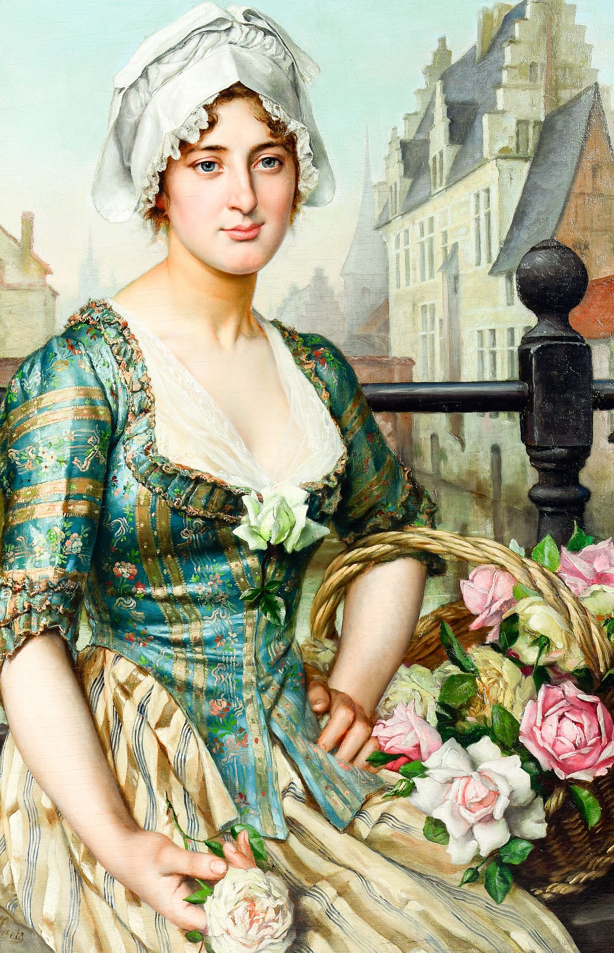 Willem Geets (1838-1919): 'La bouquetiere', oil on canvas Willem Geets (1838-191&hellip;