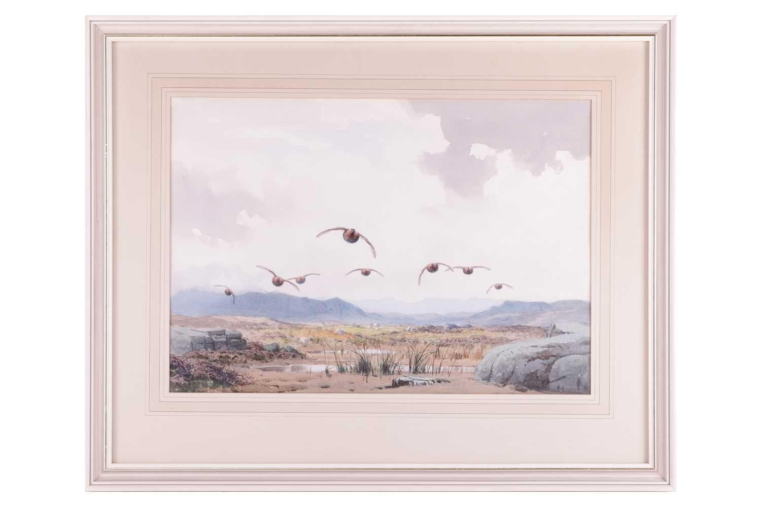 Null † John Cyril Harrison (1898-1985), Perdrix volant au-dessus des marais, sig&hellip;