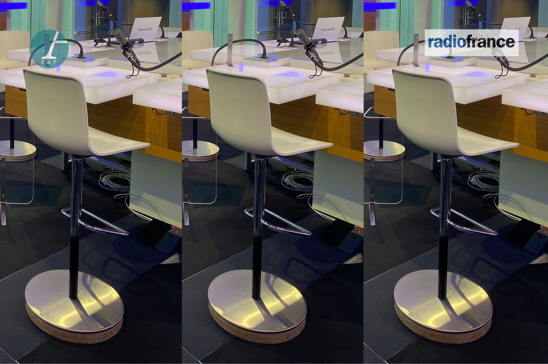 Null 
VITRA, set of three HAL BARSTOOL stools, white model, polypropylene and st&hellip;