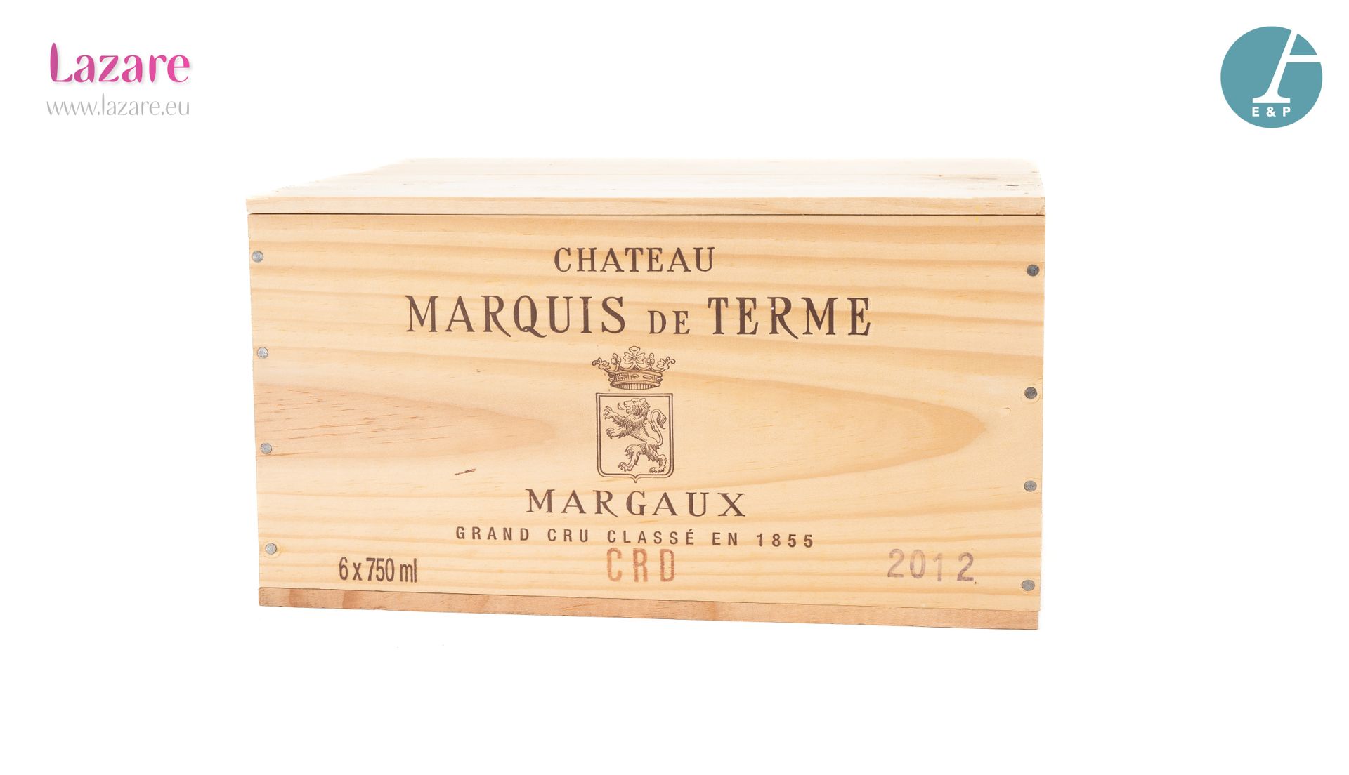 En provenance directe du château 6瓶 CHATEAU MARQUIS DE TERME (原木箱) 2012年玛歌四级酒庄葡萄&hellip;