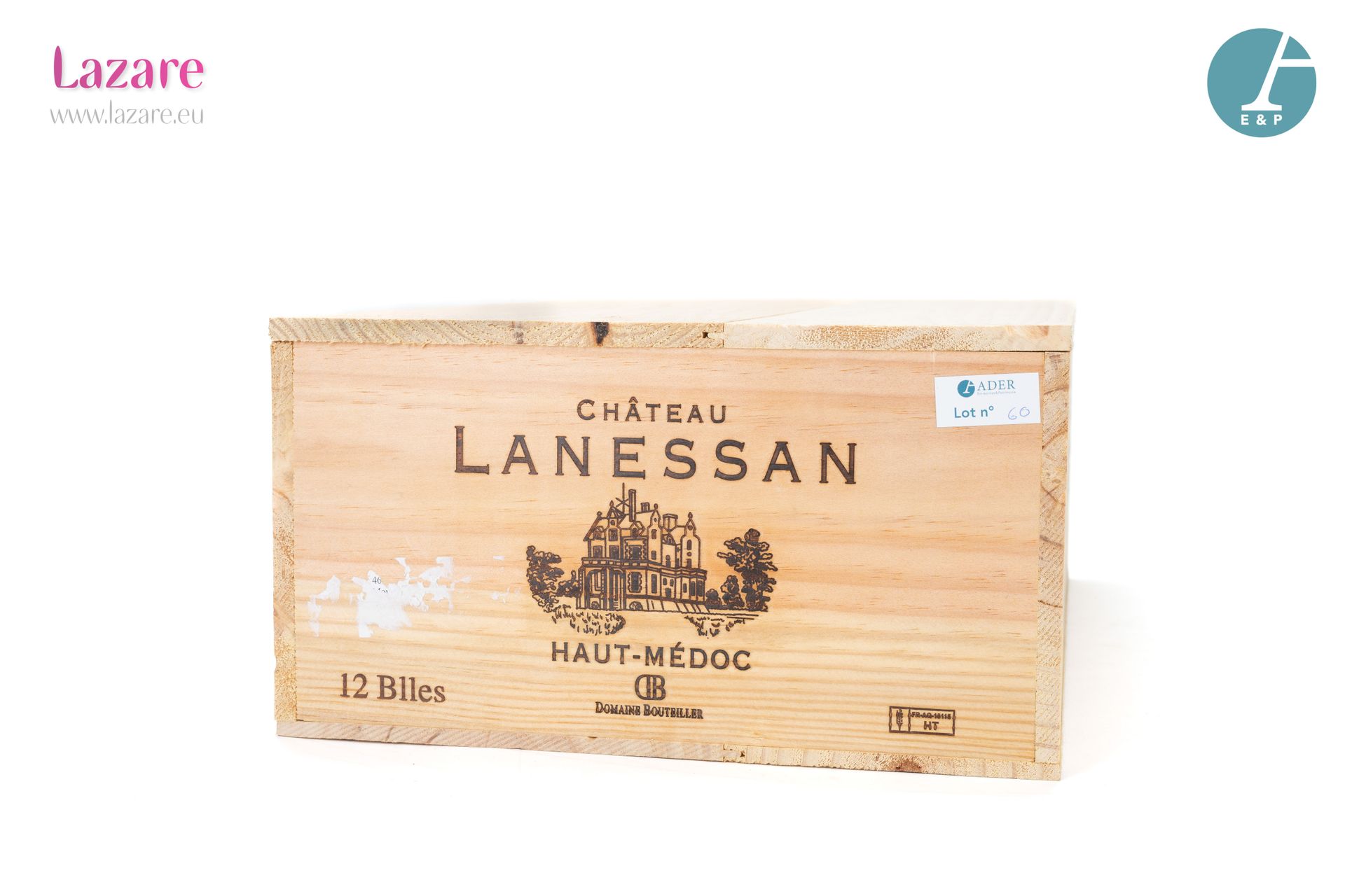 En provenance directe du château 12 Bottles CHATEAU LANESSAN (original wooden ca&hellip;