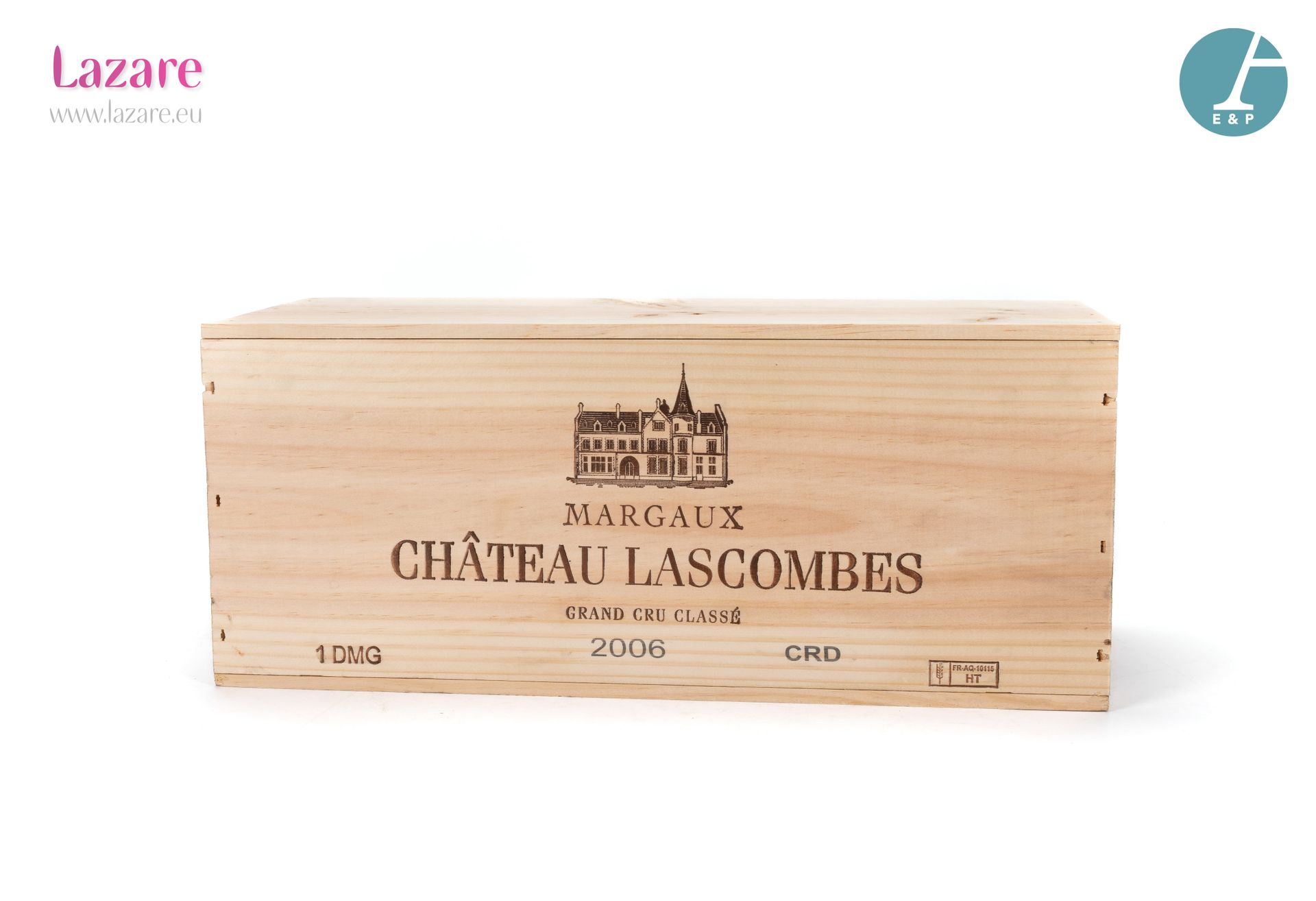 En provenance directe du château 1瓶双倍大满贯（300cl）CHATEAU LASCOMBES（原木箱）玛歌二等奖 2006年
