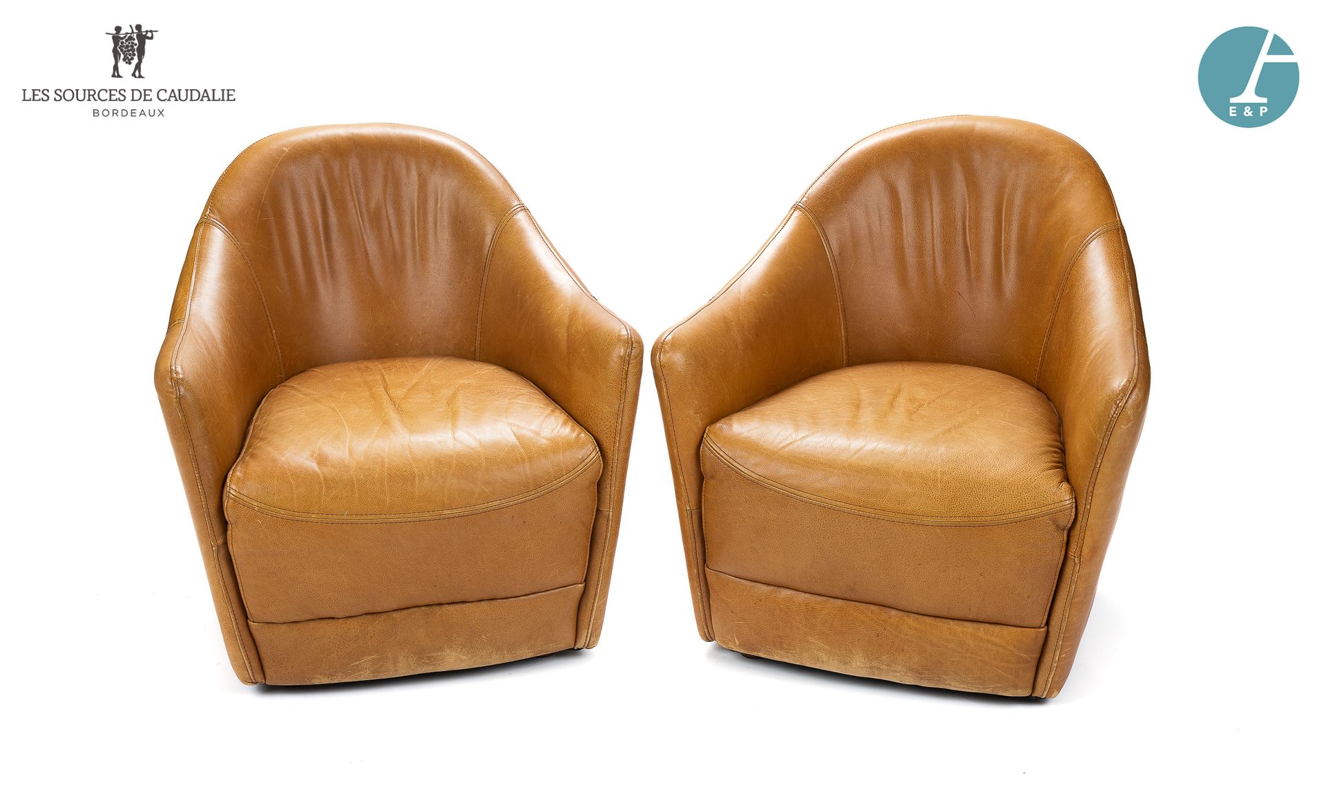 Null Coming from the room n°4 "Les Douelles

Pair of club chairs in camel leathe&hellip;