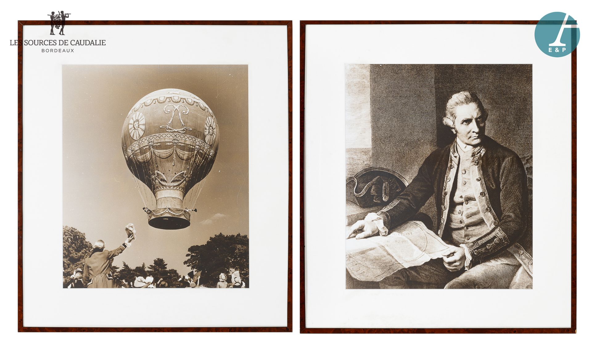 Null 来自14号房间的 "托马斯-杰斐逊

拍卖会上有两件带框架的作品，复制品，"托马斯-杰斐逊的肖像 "和 "热气球的飞行"。

高：82厘米 - 宽：7&hellip;