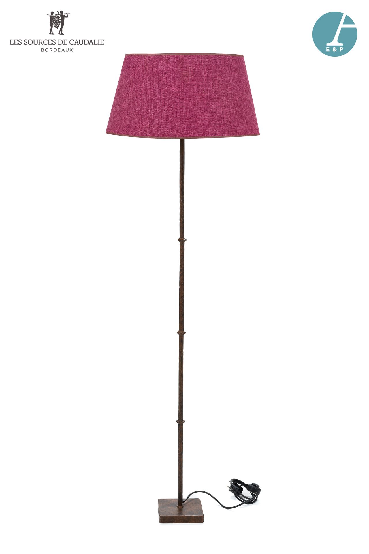 Null From Room #5 "Le Tonnelier

Wrought iron floor lamp, burgundy shade

H : 1,&hellip;