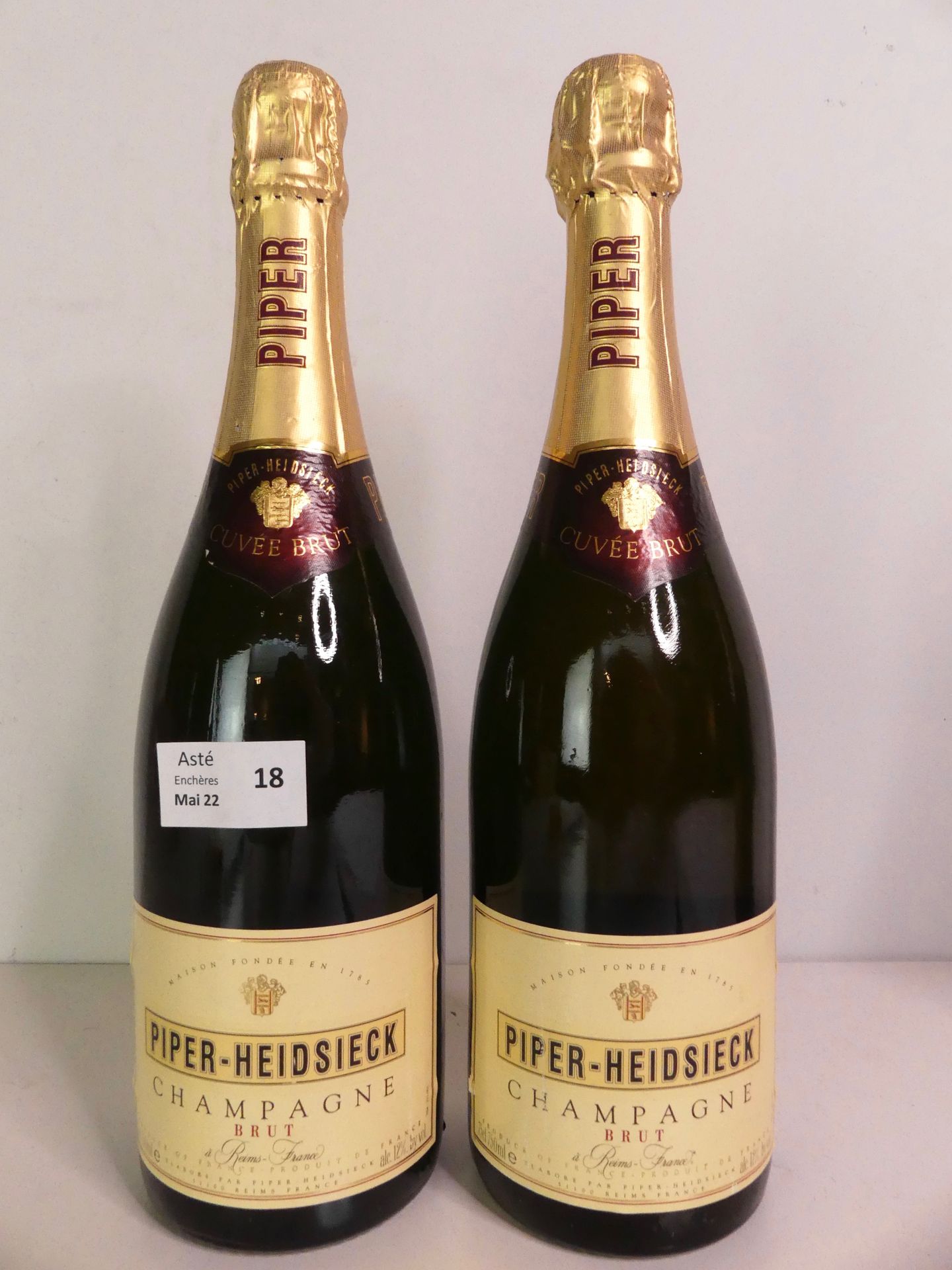 Null Piper Heidsieck, 2 bouteilles de champagne