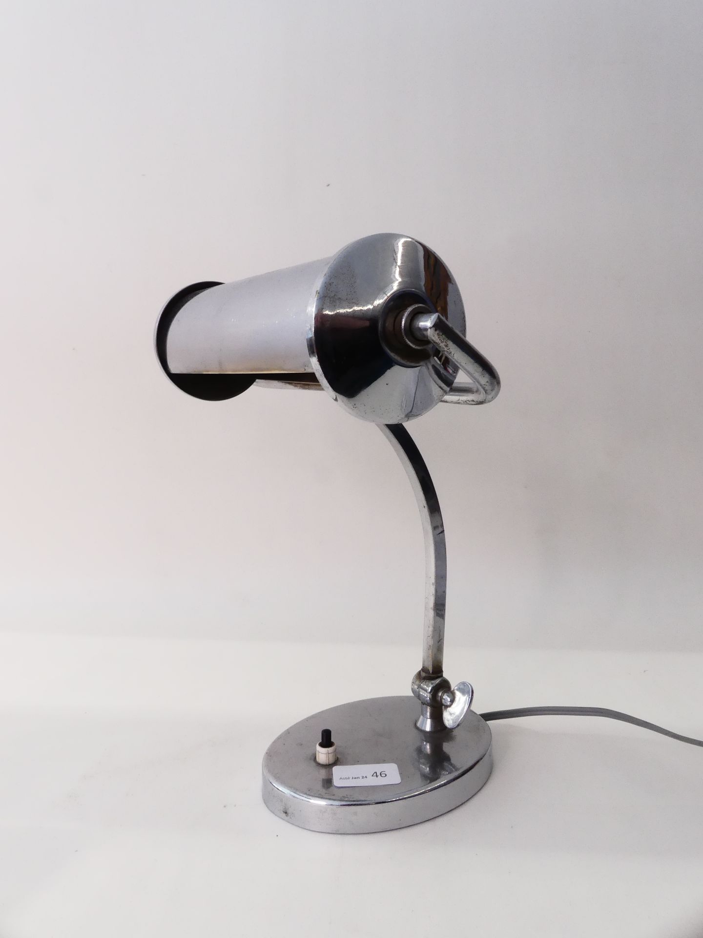 Null 镀铬金属装饰艺术铰接式台灯（高 32 厘米）（可使用）