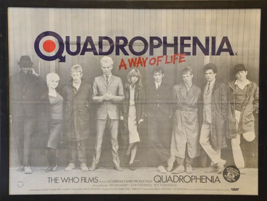 Null Une affiche publicitaire originale de Quadrophenia, 75 par 60cm.