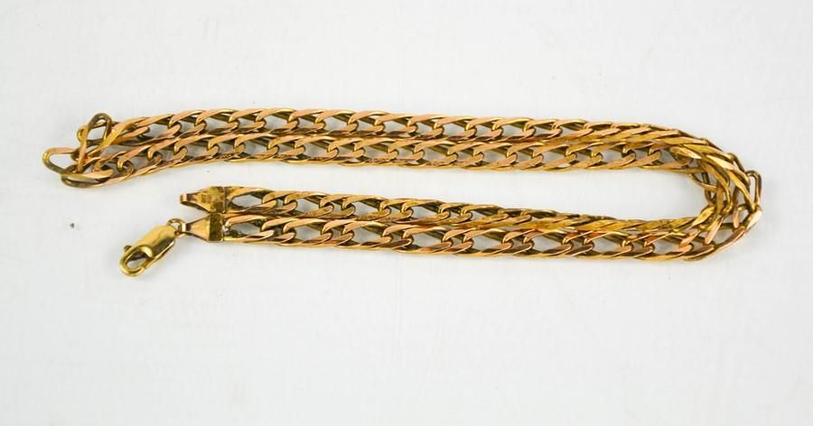 Null A 9ct gold chain link necklace 19.2g.