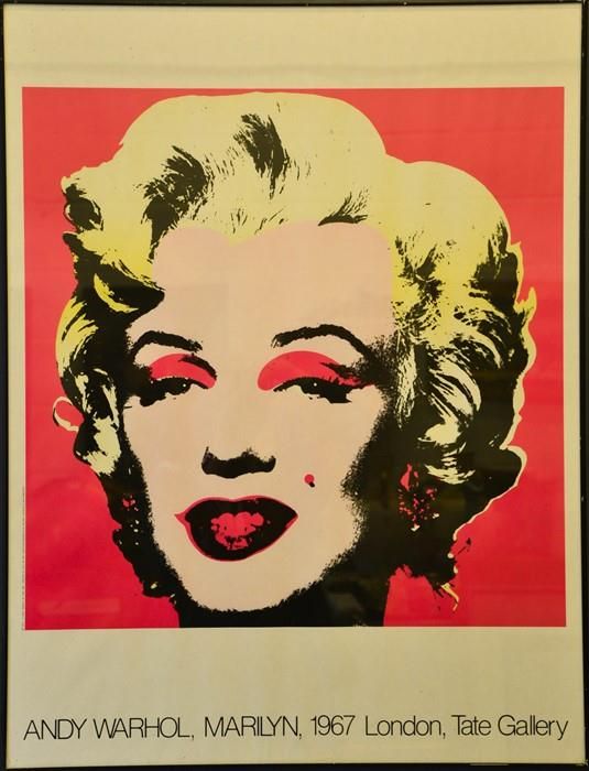 Null Une affiche d'exposition originale d'Andy Warhol Marilyn Monroe vers 1960, &hellip;