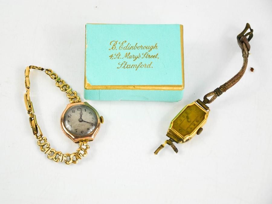 Null Une montre GA Baker & Son en or rose avec bracelet en or roulé, et un modèl&hellip;