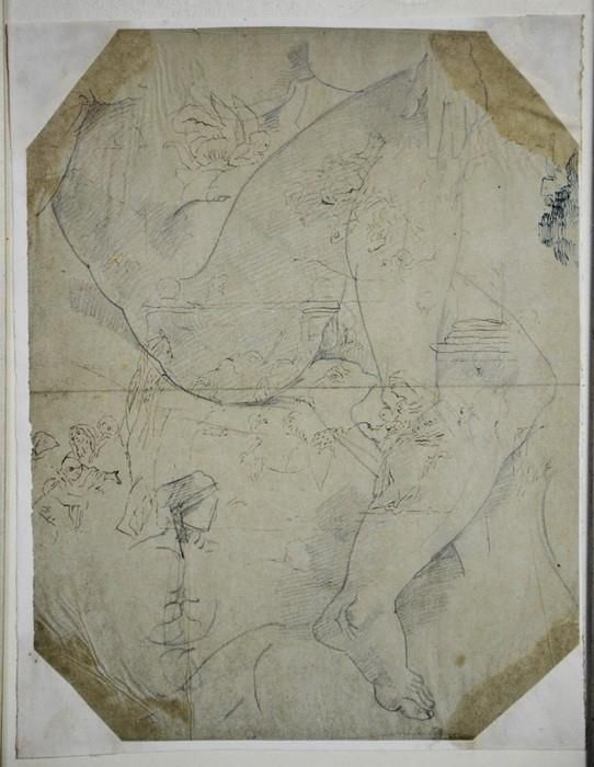 Null Bryan Edward Dupper (1804-1866) sketch depicting a figure, 26 by 20cm.