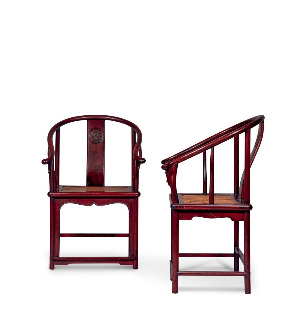 Null CHINE- XIXe/XXe siècle

Paire de fauteuils en hongmu à dossier en fer à che&hellip;