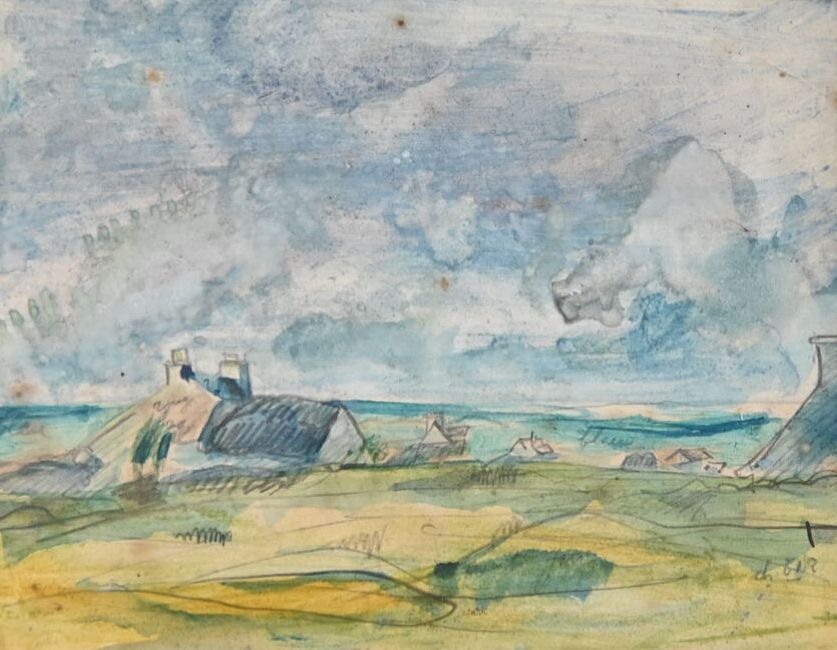 Null Charles Félix GIR (1883-1941) "Saint Guénolé" Aquarell auf Papier, unten re&hellip;