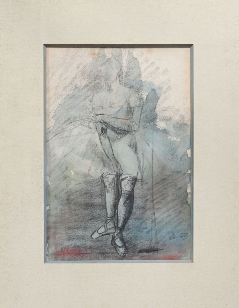Null Charles Félix GIR (1883-1941)《舞者研究》纸上混合技术，右下角有签名。 

24,6 x 16,6 cm at sight&hellip;